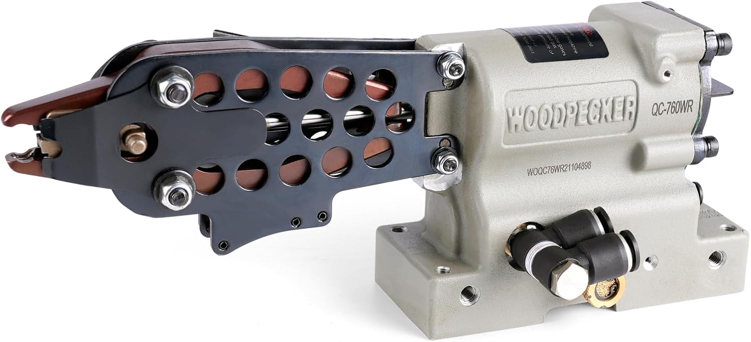WOODPECKER QC-760WR 16 Gauge 1/2-Inch Semi-Automatic Hog Ring Gun with Foot Pedal Control, 3.0 to 4.8 mm Closing Diameter