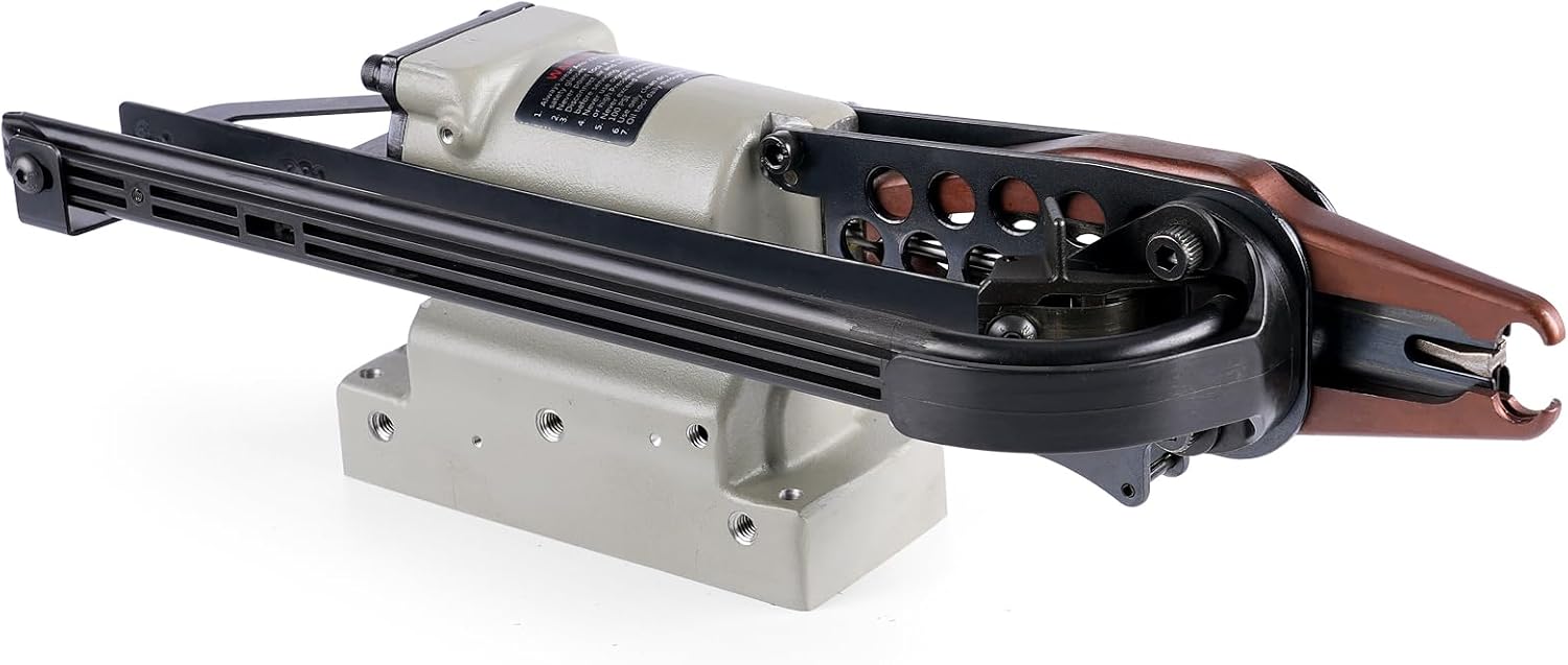 WOODPECKER QC-7EPFR 15 Gauge 3/4-Inch Semi-Automatic Hog Ring Gun with Foot Pedal Control, 7.5 to 8.3 mm Closing Diameter