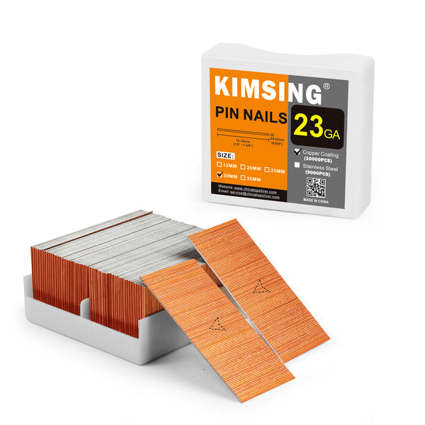 KIMSING 23 Gauge Headless Pin Nails 1/2-Inch to 1-3/8-Inch (12-35mm) Length