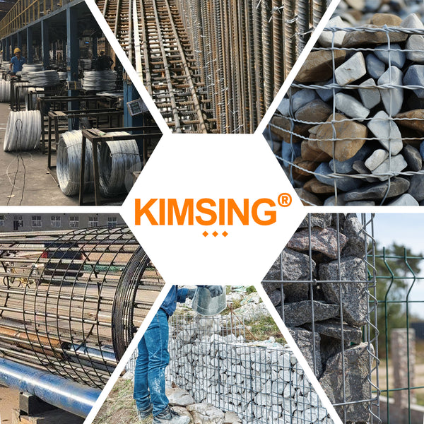 KIMSING AC50/C45 11 Gauge 1-1/2-Inch Crown Hog Ring Staples Gabion Staples