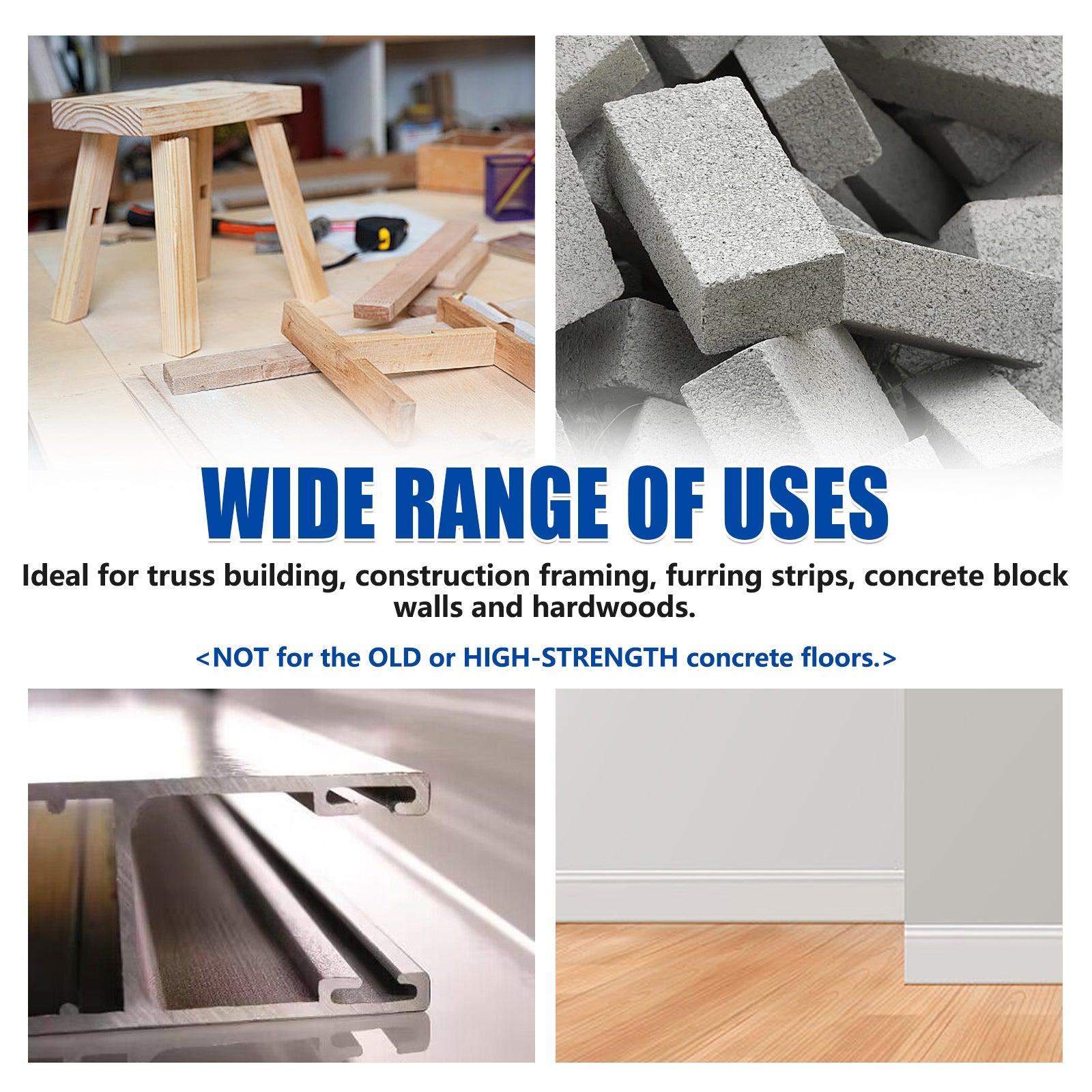 Woodpecker ST64 Pneumatic Concrete T Nailer, 14 Gauge, 1-Inch - 2-1/2-Inch (25mm-64mm)