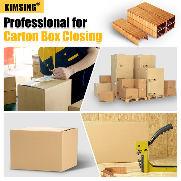 HB3518 Manual Carton Closing Stapler, 16 Gauge 1-3/8-Inch Crown, 3/4-Inch Length Carton Staples, Carton Stapler, Corrugated Carton Staple Gun for Closing Cartons Folding Boxes
