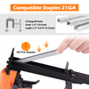 KN8016S 21 Gauge Pneumatic Upholstery Stapler for 80 Series Staples with 1/2" Crown Continuous Firing Mode Air Power Upholstery Staple Gun Fine Wire Stapler, DIY, Renovation, Furniture