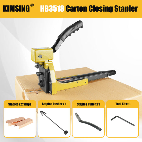 HB3518 16 Gauge 1-3/8 Inch Crown 3/4" （18 mm) Leg Manual Carton Box Closing Stapler