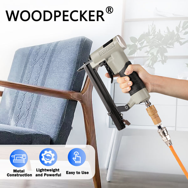 Woodpecker N8016 21 Gauge Pneumatic Upholstery Stapler 1/2" Crown