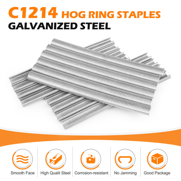 KIMSING C1214/C14 17 Gauge 11/32-Inch Crown Hog Ring Staples