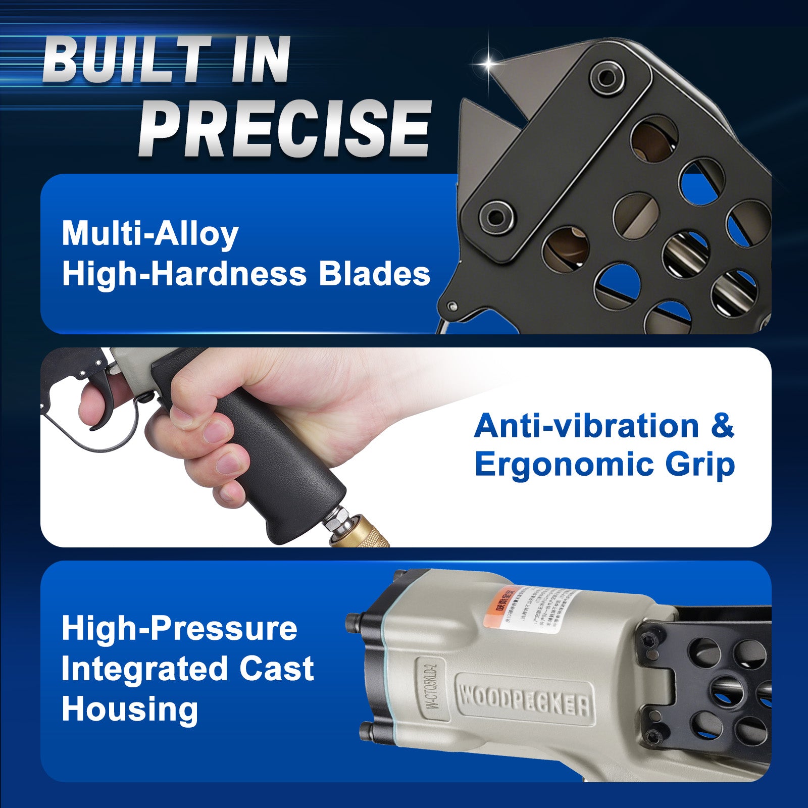 WOODPECKER CTQ5KLD Heavy-Duty Pneumatic Wire Cutter