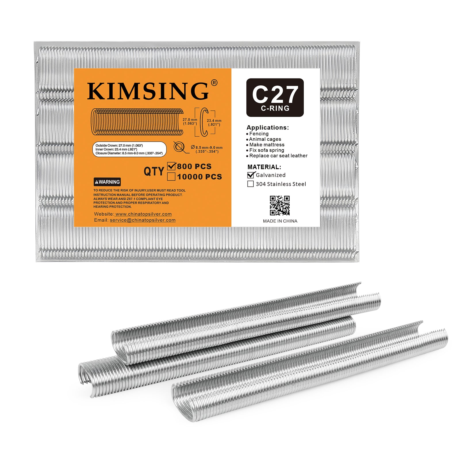 KIMSING C27 15/16'' Crown Hog Rings Staples