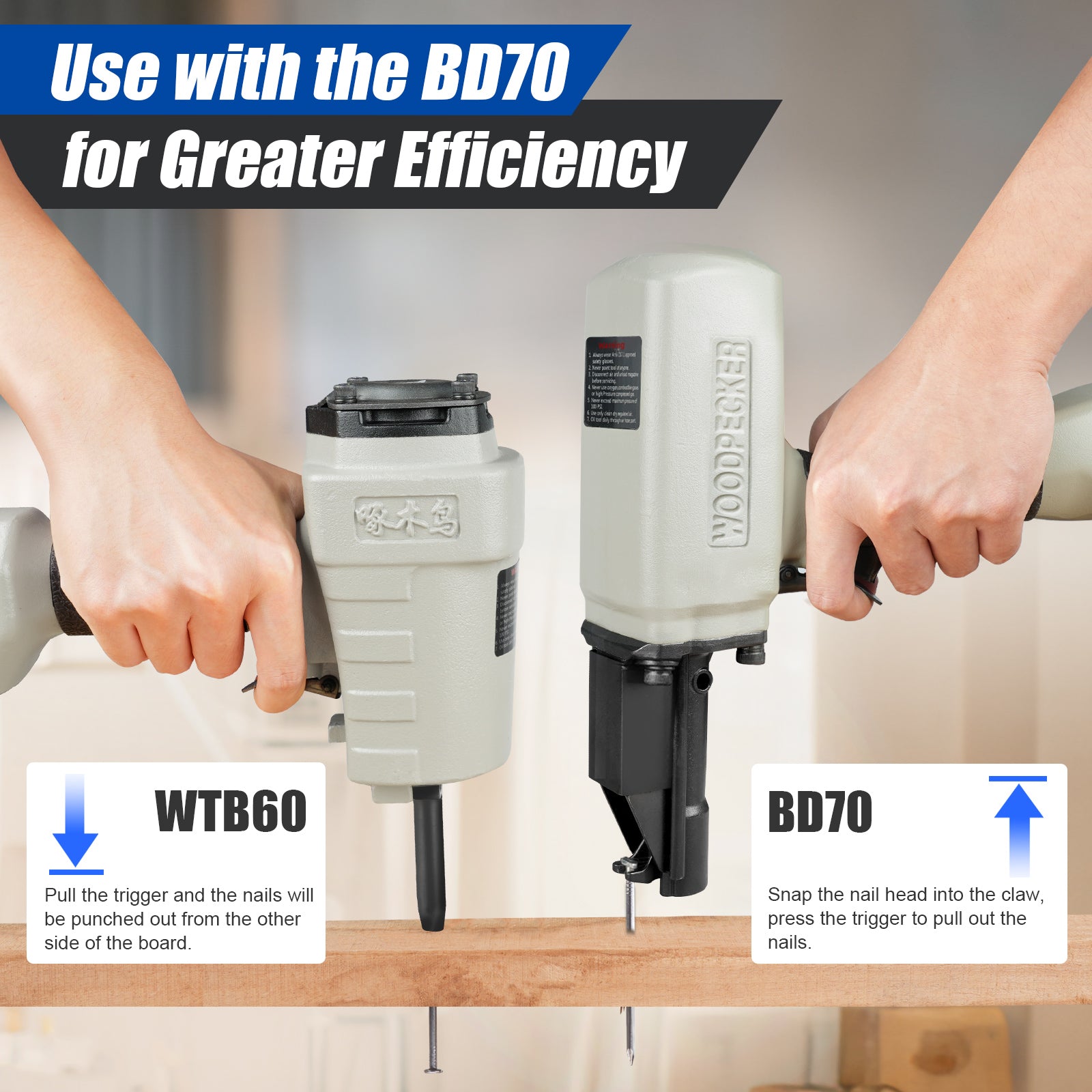 WOODPECKER WTB60 Air Nails Punch Nailer