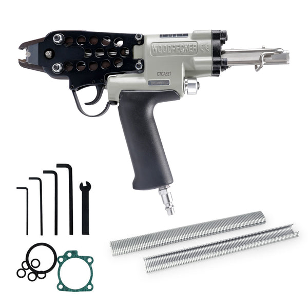 WOODPECKER C-7CA52T Pneumatic Hog Ring Gun, 15 Gauge, 3/4-Inch Crown, 4.8mm Closing Diameter