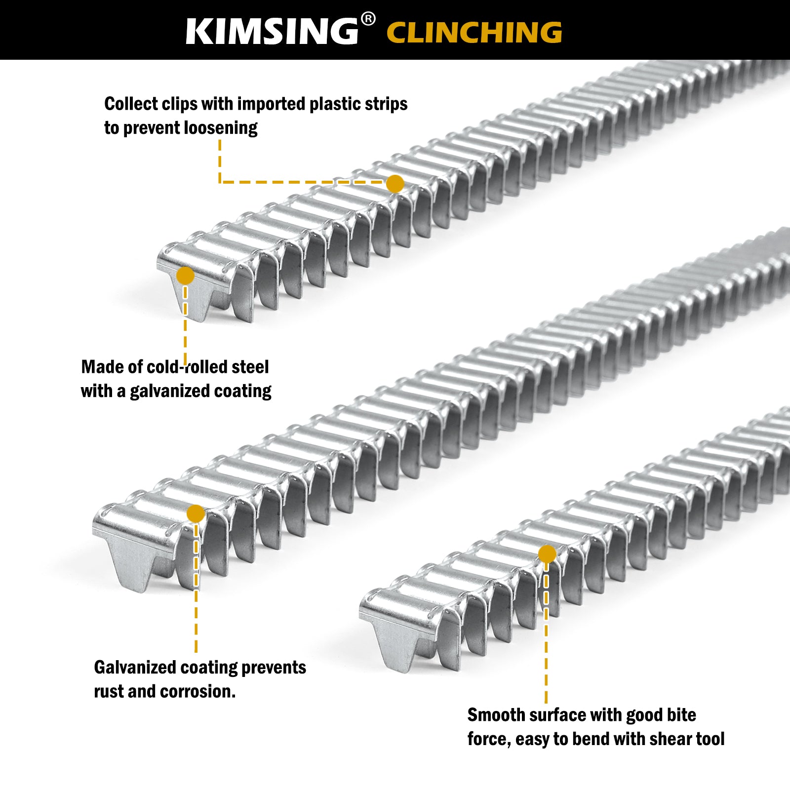 CL-4 & CL-72 Galvanized Clinching Clips, Fasteners for M66 Spring Mattress Clinching Clipper Tool, Wire Fence Staples for Wire Cages