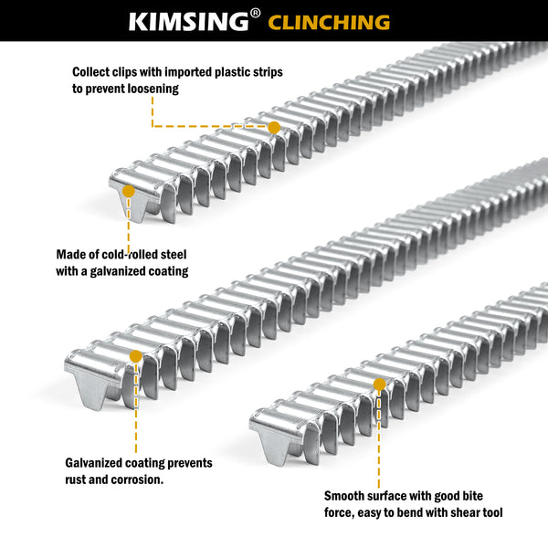 CL-4 & CL-72 Galvanized Clinching Clips, Fasteners for M66 Spring Mattress Clinching Clipper Tool, Wire Fence Staples for Wire Cages