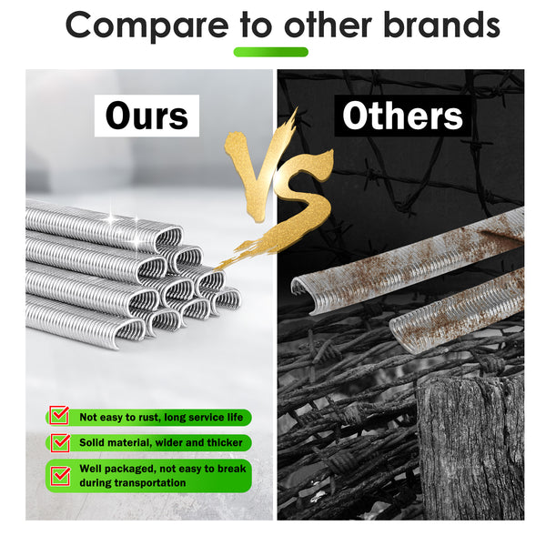 China-top Silver SC760 16 Gauge 5/8'' Crown C Ring Staples C-Rings Hog Rings in 304 Stainless Steel & Galvanized Steel, Wire Fencing Staples, Fasteners for Hog Ring Tool, C Ring Plier, 1000 PCS/Pack & 18000PCS/Box