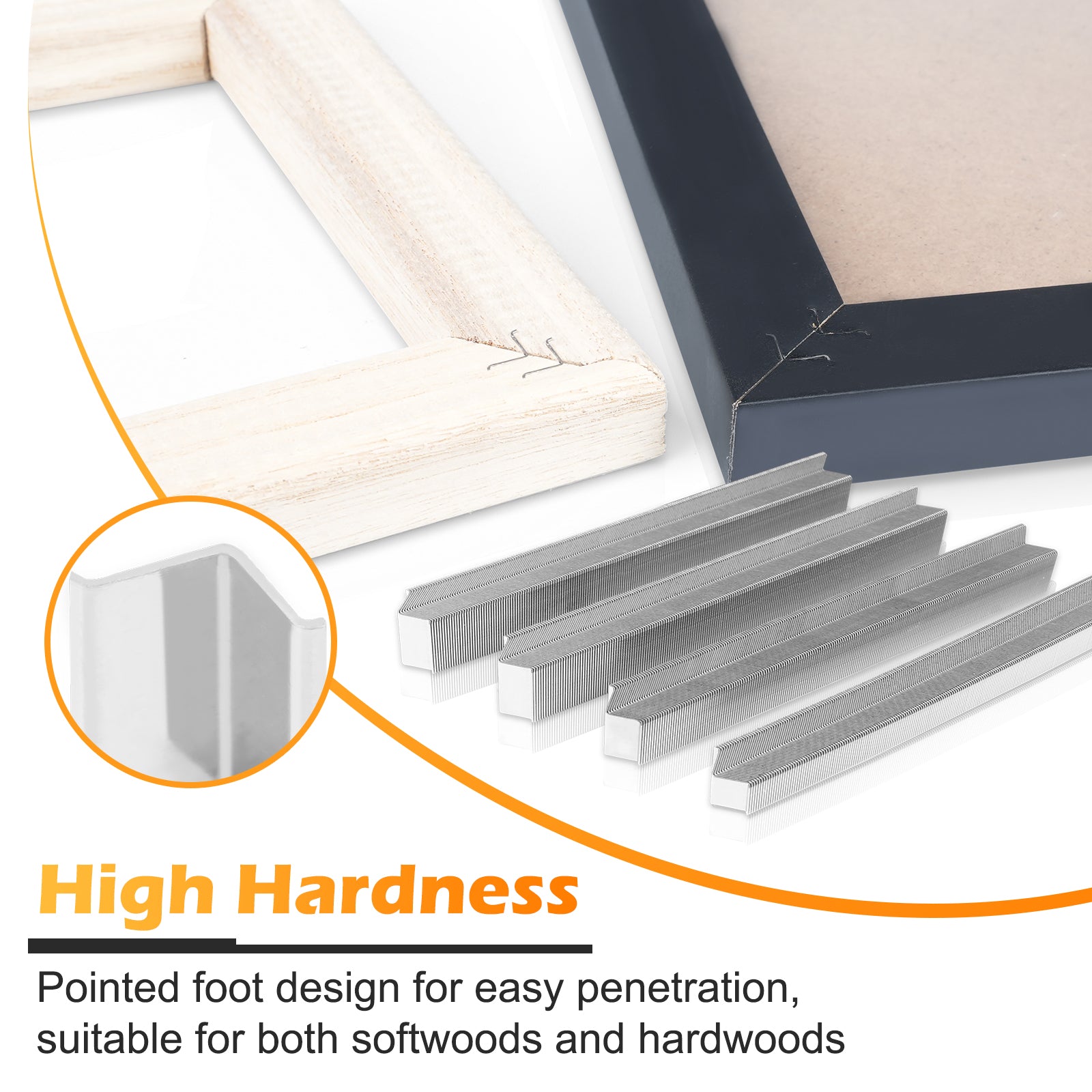 KIMSING V-Nails 30 Gauge 10.3mm Diameter 5MM/7MM/10MM/12MM/15MM Length UNI Hard Wood Type V Nails for V1015 Picture Frame Nailer 4,000 PCS/Box