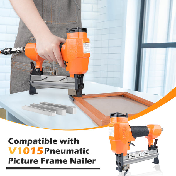 KIMSING V-Nails 30 Gauge 10.3mm Diameter 5MM/7MM/10MM/12MM/15MM Length UNI Hard Wood Type V Nails for V1015 Picture Frame Nailer 4,000 PCS/Box