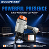WOODPECKER CN70 Coil Nailer, Pneumatic Coil Nail Gun for 45-70 mm Nails, 300 Nail Capacity, Adjustable Nail Plate, Contact-Activated Safety, for Woodworking, Pallets & Crates