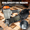 WOODPECKER CN55 Coil Nailer, Pneumatic Coil Nail Gun for 25–57 mm Nails, 400 Nail Capacity, Adjustable Nail Plate, 360-Degree Air Exhaust, Contact-Activated Safety, for Woodworking, Pallets & Crates