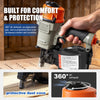 WOODPECKER CN55 Coil Nailer, Pneumatic Coil Nail Gun for 25–57 mm Nails, 400 Nail Capacity, Adjustable Nail Plate, 360-Degree Air Exhaust, Contact-Activated Safety, for Woodworking, Pallets & Crates