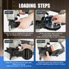 WOODPECKER CN55 Coil Nailer, Pneumatic Coil Nail Gun for 25–57 mm Nails, 400 Nail Capacity, Adjustable Nail Plate, 360-Degree Air Exhaust, Contact-Activated Safety, for Woodworking, Pallets & Crates