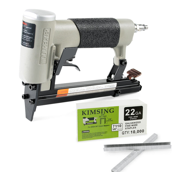 WOODPECKER N7116S Pneumatic Upholstery Stapler, 22 Guage Type 71, 3/8-Inch Crown