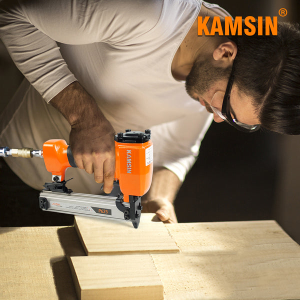 KAMSIN P625 23 Gauge Pneumatic Headless Pinner - 3/8-inch to 1-inch (10-25mm) Pin Nails, Air Power Pin Nail Gun