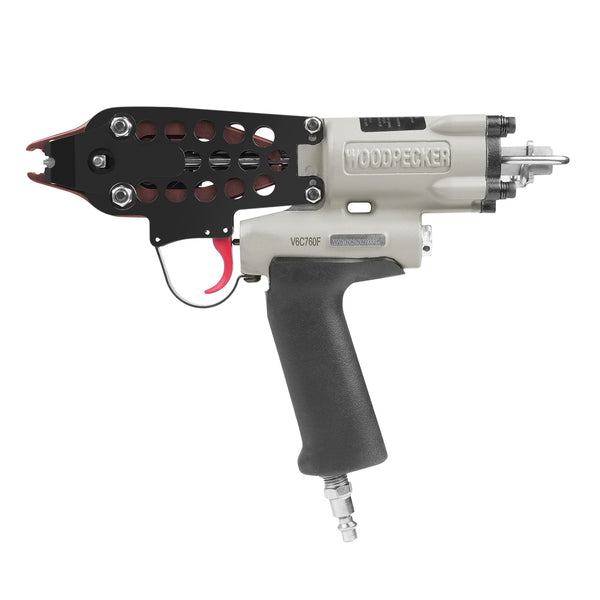 WOODPECKER V6C760F Pneumatic Hog Ring Gun, 1/2-Inch Crown, 3.0mm Closure Diameter with Stainless Steel Magazine