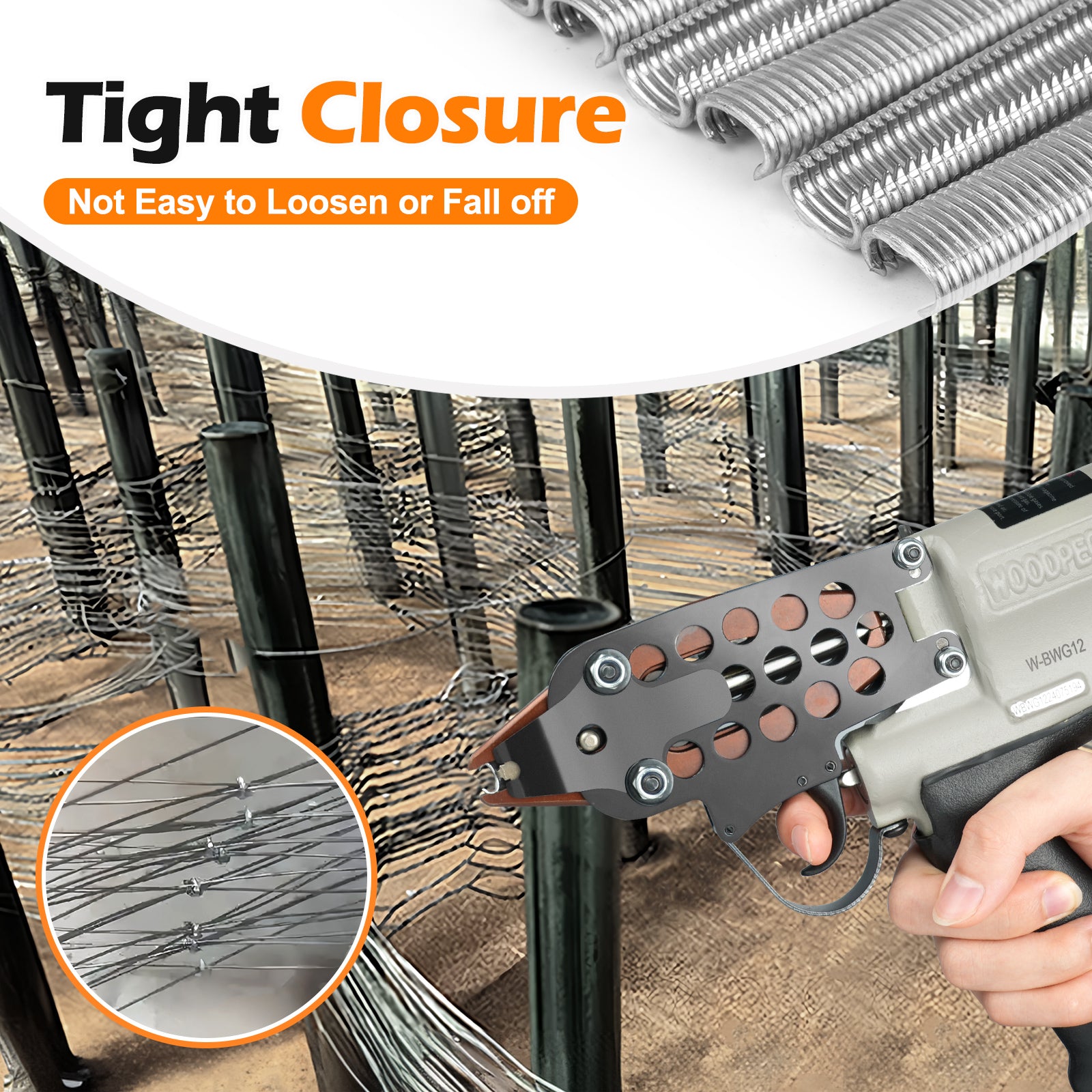 KIMSING C1214/C14 17 Gauge 11/32-Inch Crown Hog Ring Staples