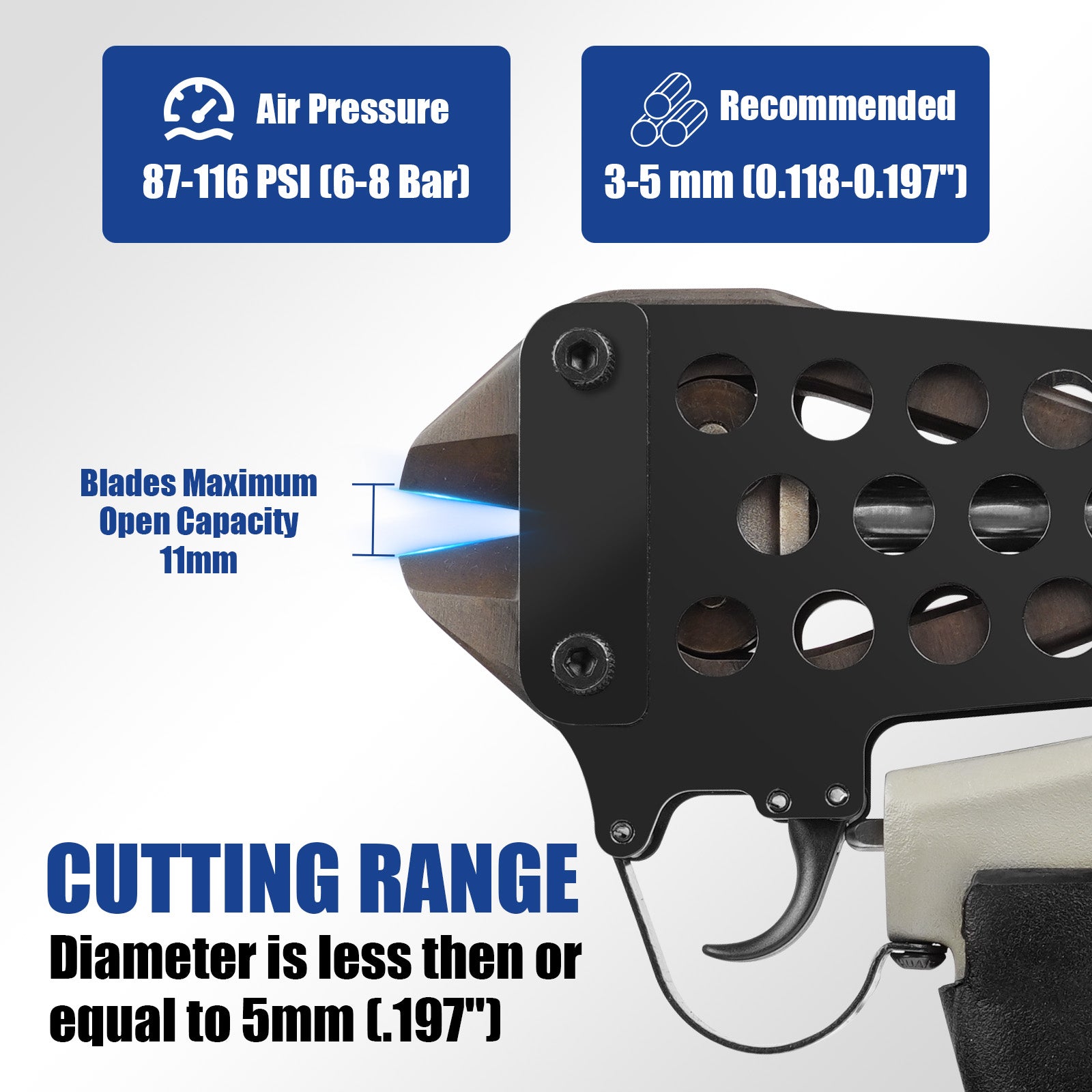 WOODPECKER CTQ5XD-2 Pneumatic Heavy-Duty Cutting Nipper