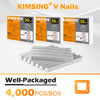 KIMSING V-Nails 30 Gauge 10.3mm Diameter 5MM/7MM/10MM/12MM/15MM Length UNI Hard Wood Type V Nails for V1015 Picture Frame Nailer 4,000 PCS/Box