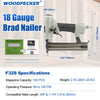 Woodpecker F32S 18 Gauge Pneumatic Continuous Firing Brad Nailer Fits 10-32mm Brad Nails
