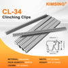 KIMSING CL-34 Galvanized Clinching Clips 960 PCS/Box Compatible with M85 Clinch Clipper Tool for Crab Pots, Lobster Traps, Wire to Wire Fastening