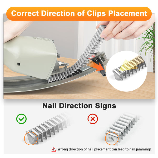 KIMSING CL-34 Galvanized Clinching Clips 960 PCS/Box Compatible with M85 Clinch Clipper Tool for Crab Pots, Lobster Traps, Wire to Wire Fastening
