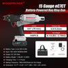 WOODPECKER eC7CT 15GA Cordless 20V 4.0Ah Electric Hog Ring Gun, 3/4-Inch Crown, 4.8-5.2mm Closure Diameter, Battery Powered C Ring Plier Tool for Fencing, Wire Cages