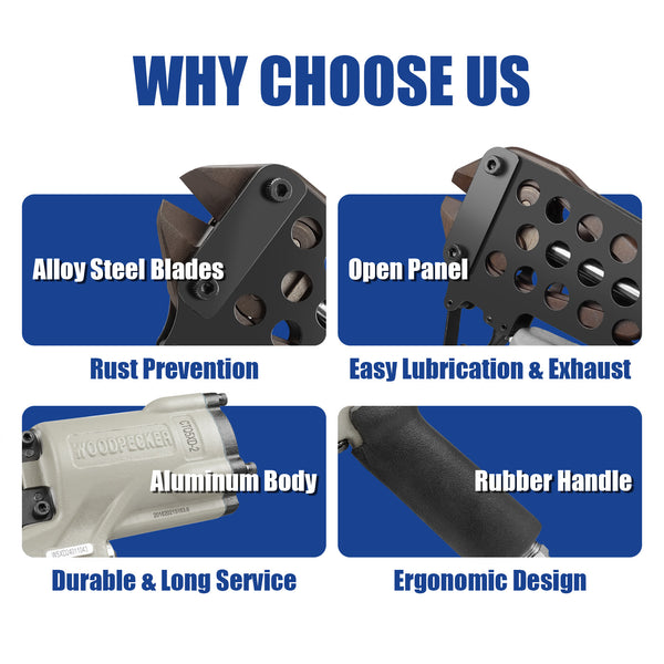 WOODPECKER CTQ5XD-2 Pneumatic Heavy-Duty Cutting Nipper