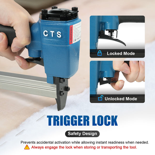 CTS 7116 Pneumatic Upholstery Stapler, 22 Guage Type 71, 3/8-Inch Crown