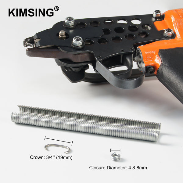 KIMSING 15 Gauge 3/4'' Crown C Ring Staples 1,000 PCS/Pack
