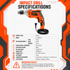 KAMSIN #050215 Power Drills, 220V, 600W High-Power Hammer Drill with Chuck, Electric Hand Drill for Home DIY