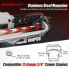 WOODPECKER eC7CT 15GA Cordless 20V 4.0Ah Electric Hog Ring Gun, 3/4-Inch Crown, 4.8-5.2mm Closure Diameter, Battery Powered C Ring Plier Tool for Fencing, Wire Cages