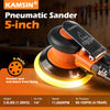 Professional 5" Pneumatic Random Orbital Sander 11,000 RPM Adjustable Speed DA Sander for Auto Body, Woodworking & Metal Finishing