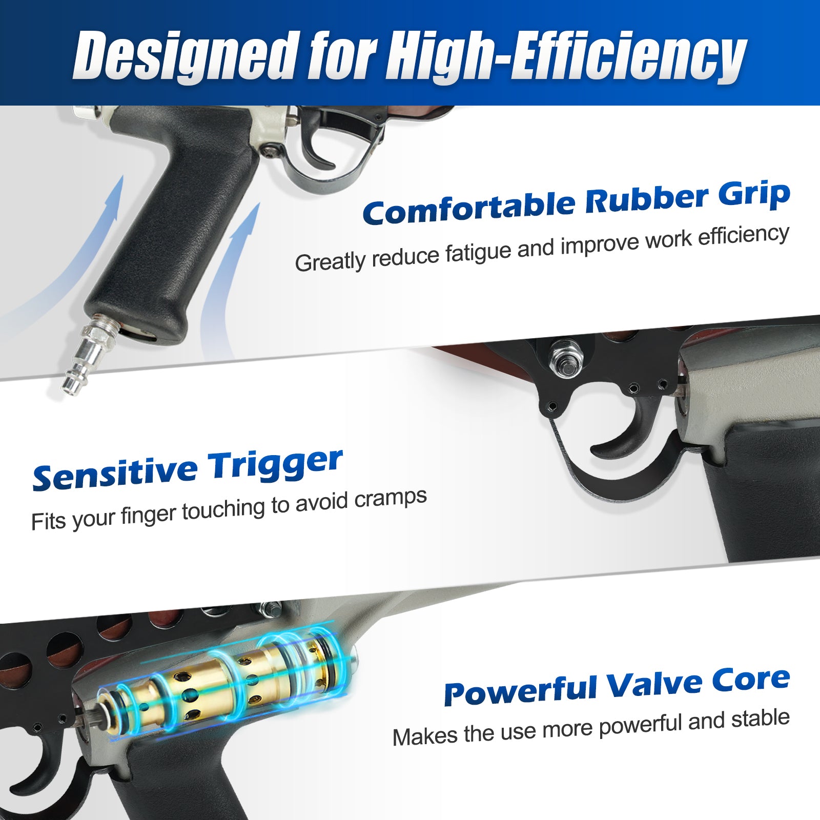 WOODPECKER C130L Heavy Duty Pneumatic Gabion Hog Ring Gun, 11 Gauge, 1-1/2-Inch Crown, 13.0-14.0mm Closing Diameter