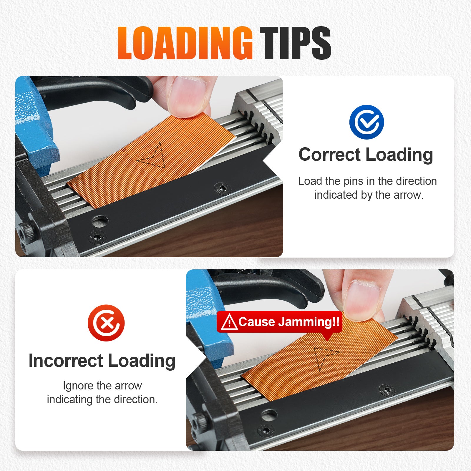 KIMSING 23 Gauge 5 Sizes Assorted Copper & Stainless Steel Headless Pin Nails (1/2