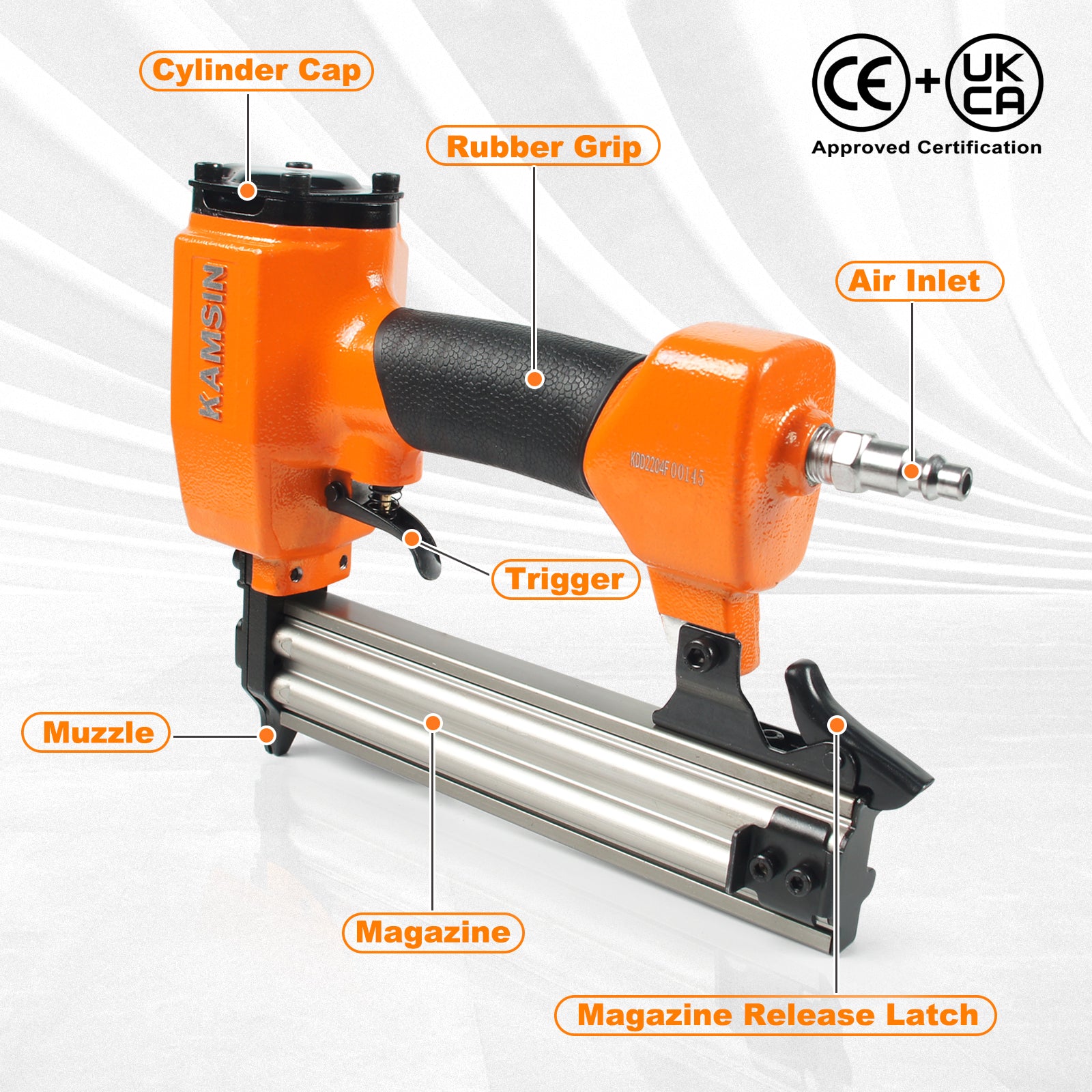 KAMSIN F32 Pneumatic Brad Nailer, 18 Gauge, 3/8-Inch to 1-1/4-Inch  (10-32mm)