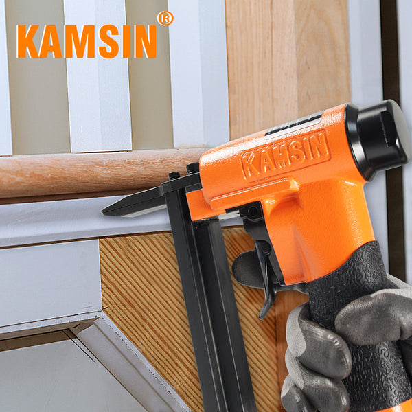 KAMSIN KN7116L 22 Gauge Pneumatic Upholstery Stapler with Long Nose 71 Series 3/8" Crown