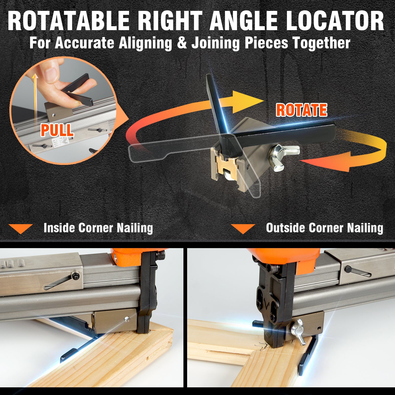 KAMSIN V1015 Pneumatic Picture Frame Nailer 30 Gauge 5/16'' to 19/32'' (7-15mm) V Nails
