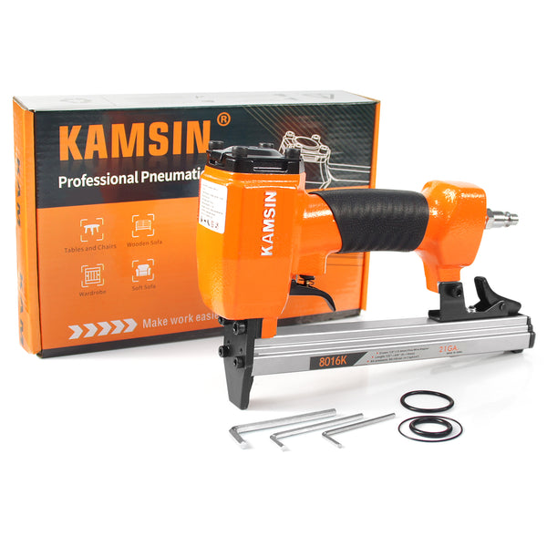 KAMSIN KN7116L 22 Gauge Pneumatic Upholstery Stapler with Long Nose 71