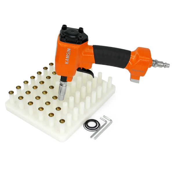 1170 Pneumatic Thumbtack Gun, Barrel Sleeves for Different Tacks Head Diameter, Comes with Loading Board for Vintage and Antique Furniture (Tack Loading Tray Board)