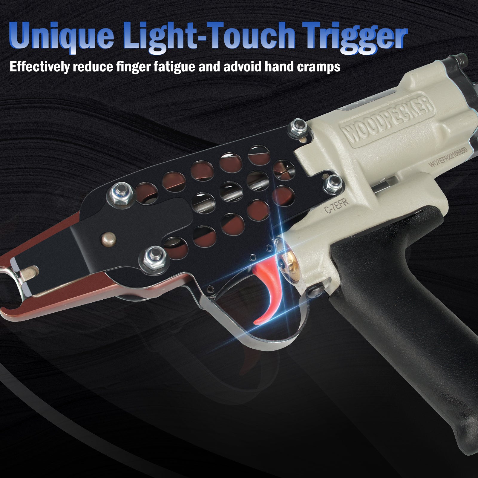 WOODPECKER C-7EFR Air Hog Ring Gun with Variable Speed Control, 15 Gauge 3/4
