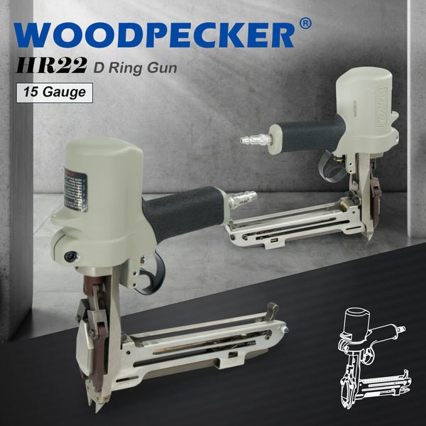 Woodpecker HR22 15 Guage 3/4-Inch Pneumatic D-Ring Gun