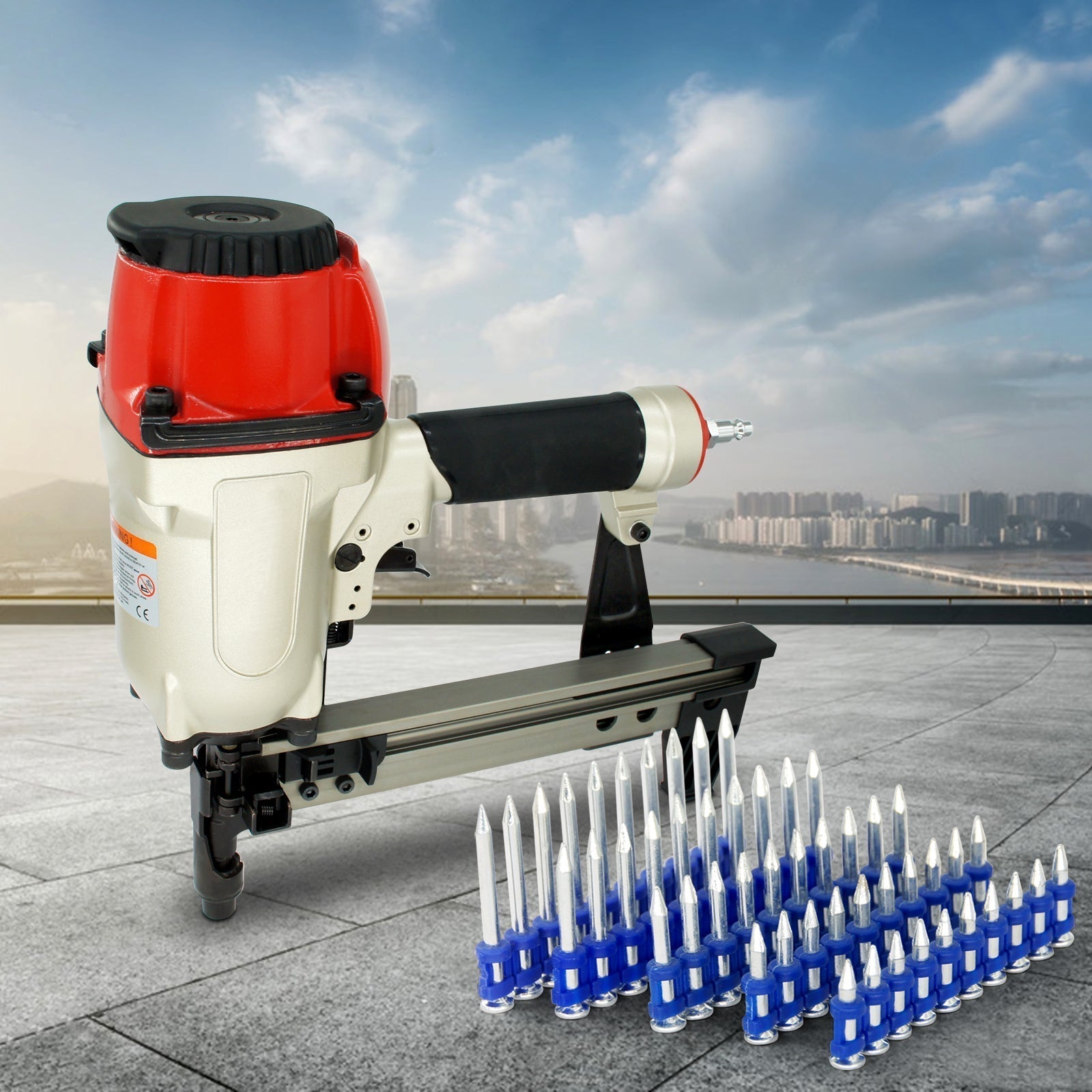 KIMSING MTSD-32 12 Gauge 1 1/4 Inch X .109 Inch Smooth Shank Plastic Collated Concrete and Steel Drive Pin 1000 PCS/Box