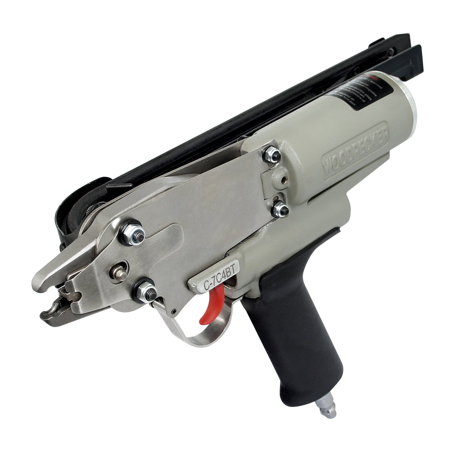 15 Gauge Pneumatic Hog Ring Gun, Standard Nose, 4.8mm Closure Diameter, 3/4-Inch Crown Hog Ring Staples, Air Hog Ring Plier C Ring Gun Hog Rig Tool for Cages, Fencing (C-7C4BT)